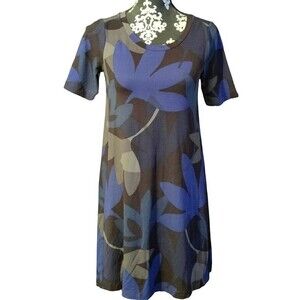 Loft Outlet‎ Womens Floral Short Sleeve Midi Dress Scoop Neck Petite Size XSP